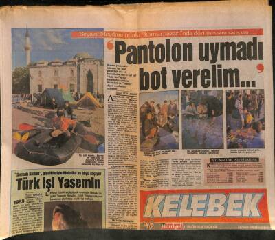 Hürriyet Gazetesi Kelebek Eki 24 Nisan 1989 - Michael Jacksonın 4 Şarkısı , Yılın 10 Klibi Arasında Sıralamaya Girdi GZ113695 - 1