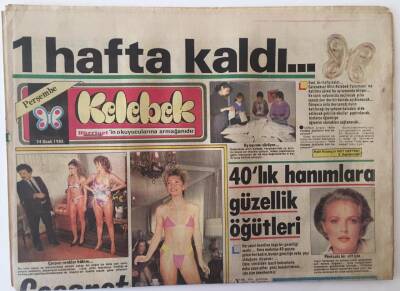 Hürriyet Gazetesi Kelebek Eki 24 Ocak 1985 - 40lık Hanımlara Güzellik Öğütleri GZ20851 - 1
