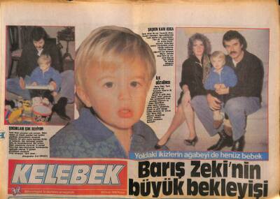 Hürriyet Gazetesi Kelebek Eki 24 Ocak 1988 - Tarık Akan İle Eşi Yasemin Akan , İkizleri Olacağını Öğrendiklerinde Haklı Olarak Çok Şaşırmışlar GZ93919 - 1