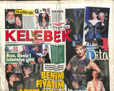 Hürriyet Gazetesi Kelebek Eki 24 Ocak 2014 - Gonca Vuslateri , Kendisine Yeni Filminde Rol Teklif Eden Sermiyan Midyatı Şaşırttı GZ116090 - 1