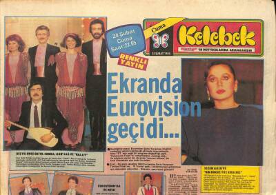 Hürriyet Gazetesi Kelebek Eki 24 Şubat 1984 - Kayahan Ve Kaçpara GZ114425 - 1