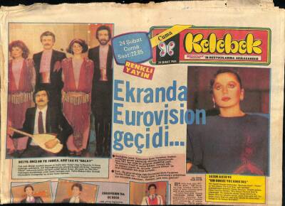Hürriyet Gazetesi Kelebek Eki 24 Şubat 1984 - Kayahan Ve Kaçpara - Sezen Aksu Ve Bin Dokuz Yüz Kırk Beş GZ114502 - 1