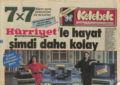 Hürriyet Gazetesi Kelebek Eki 24 Şubat 1986 - Clown Ekolü Üzerine Çalışmalar GZ114601 - 1