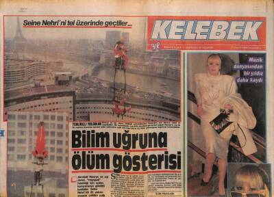 Hürriyet Gazetesi Kelebek Eki 24 Şubat 1988 - Müzik Dünyasından Bir Yıldız Daha Kaydı * Şenay GZ93952 - 1