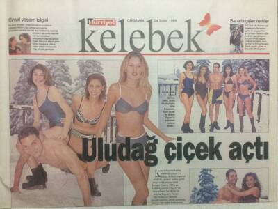 Hürriyet Gazetesi Kelebek Eki 24 Şubat 1999 - Uludağ Çiçek Açtı GZ35033 - 1
