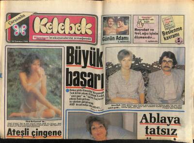 Hürriyet Gazetesi Kelebek Eki 24 Temmuz 1985 - Cüneyt Serdardan Büyük Başarı GZ63674 - 2