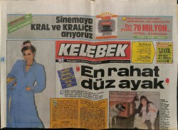 Hürriyet Gazetesi Kelebek Eki 24 Temmuz 1987- Lastikli Şöhretler Topukluya Savaş Aşçı GZ63667 - 1