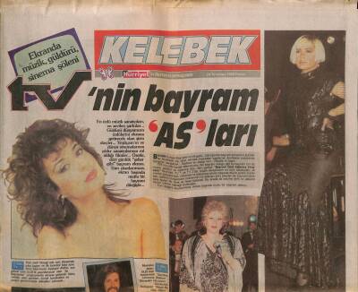 Hürriyet Gazetesi Kelebek Eki 24 Temmuz 1988 - TVnin Bayram Asları * Sezen Aksu - Muazzez Abacı - Barış Manço - Cem Karaca - İbrahim Tatlıses GZ93878 - 1