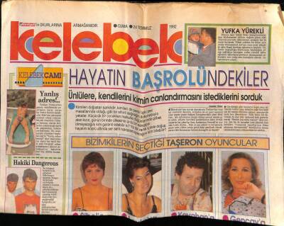 Hürriyet Gazetesi Kelebek Eki 24 Temmuz 1992 - Nur İçinde Yat Afile Jale GZ75817 - 1
