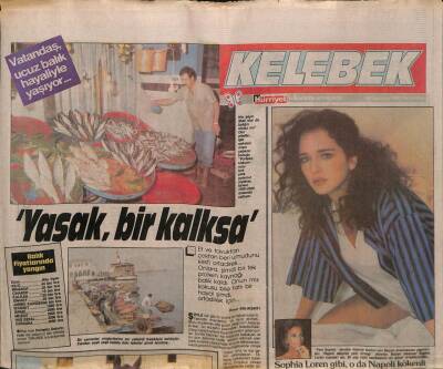 Hürriyet Gazetesi Kelebek Eki 25 Ağustos 1988 - Yelizden İspanyol Modası - Sophia Loren Gibi O da Napoli Kökenli GZ93853 - 1