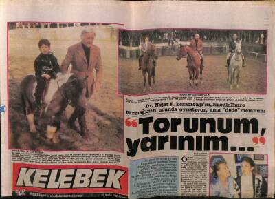 Hürriyet Gazetesi Kelebek Eki 25 Aralık 1987 - Nejat Eczacıbaşı,Torunum Yarınım GZ63793 - 1