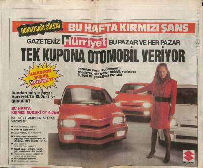 Hürriyet Gazetesi Kelebek Eki 25 Aralık 1988 - Buz Kraliçesine Sanat Ödülü GZ82822 - 1