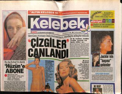 Hürriyet Gazetesi Kelebek Eki 25 Aralık 1991 - Zuhal Olcayın Derdi Hüzüne Abone GZ63763 - 2