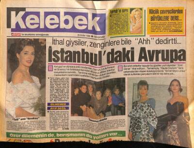 Hürriyet Gazetesi Kelebek Eki 25 Ekim 1990 - Sibel Tan,Telli Ama Duvaksız GZ75739 - 1