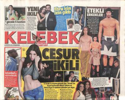 Hürriyet Gazetesi Kelebek Eki 25 Eylül 2014 - Bülent Ersoy , Haftasonu Girne Rocks Otelde Sahneye Çıktı , 1 Gecede 6 Köstüm GZ93574 - 1