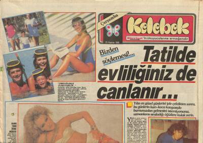 Hürriyet Gazetesi Kelebek Eki 25 Haziran 1986 - Bu Beraberlik Sahnede de Sürecek * Sibel Egemen - Tarık Tarcan GZ113911 - 1