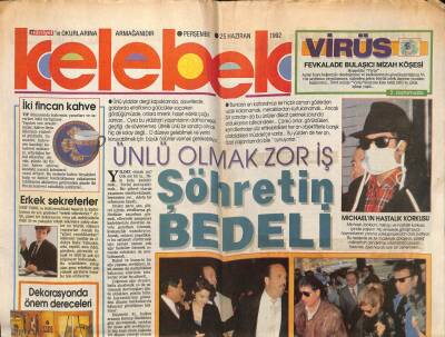 Hürriyet Gazetesi Kelebek Eki 25 Haziran 1992 - Mıchael Jacksonun Hastalık Korkusu GZ63692 - 2
