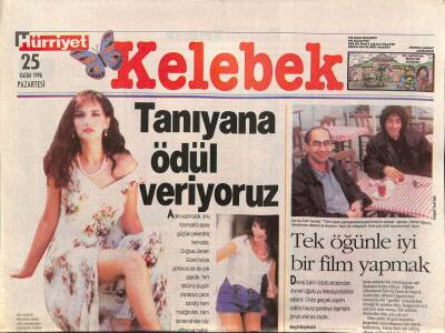 Hürriyet Gazetesi Kelebek Eki 25 Kasım 1996 - Tek Öğünle İyi Bir Film Yapmak GZ80160 - 1