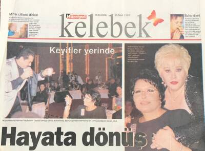 Hürriyet Gazetesi Kelebek Eki 25 Mart 1999- Bülent Ersoy Hayata Dönüş Yaptı -Hülya Avşar Mikser Kullanamadı GZ36003 - 1