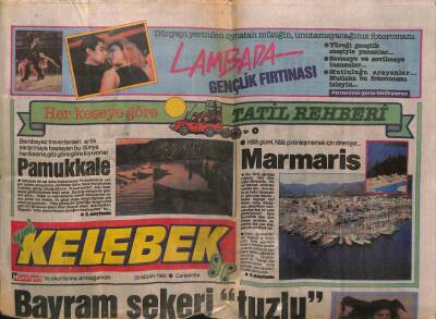 Hürriyet Gazetesi Kelebek Eki 25 Nisan 1990 - Bayram Şekeri Tuzlu GZ63588 - 1