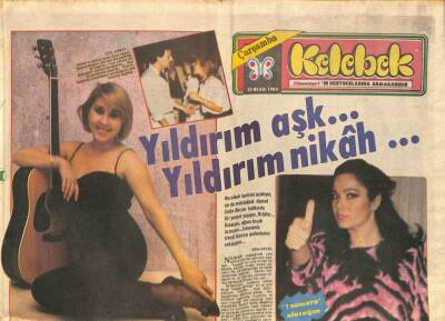Hürriyet Gazetesi Kelebek Eki 25 Ocak 1984 - Esin Afşardan İzin 15 Yıl Sonra Çıktı GZ90971 - 1