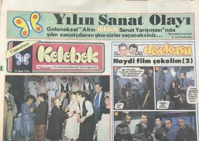Hürriyet Gazetesi Kelebek Eki 25 Ocak 1986 -Lüküs Hayatın Ünlü Konukları GZ30681 - 1