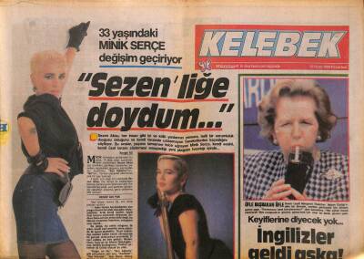 Hürriyet Gazetesi Kelebek Eki 25 Ocak 1988 - 33 Yaşındaki Minik Serçe Değişim Geçiriyor Sezenliğe Doydum GZ93920 - 1