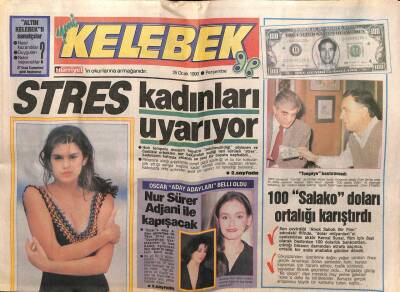 Hürriyet Gazetesi Kelebek Eki 25 Ocak 1990 - Nur Sürer Adjani İle Kapışacak GZ63497 - 1