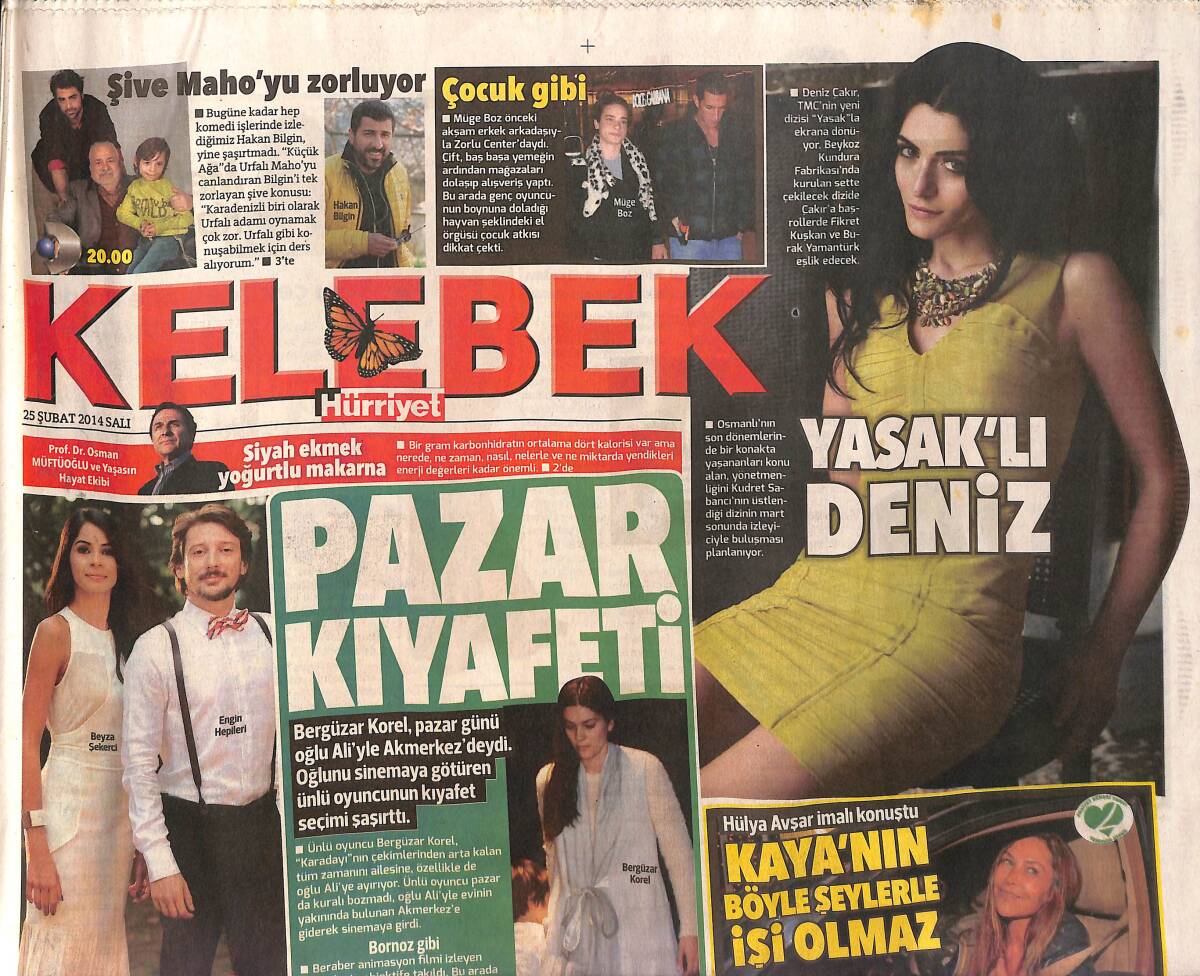 Hürriyet Gazetesi Kelebek Eki 25 Şubat 2014 - Hülya Avşar İmalı Konuştu: Kaya'nın Böyle Şeylerle İşi Olmaz GZ154815 - 1
