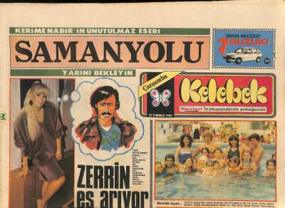 Hürriyet Gazetesi Kelebek Eki 25 Temmuz 1984 - Zerrin Özer Eş Arıyor GZ114943 - 1