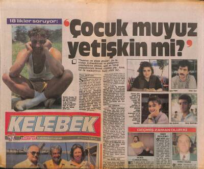 Hürriyet Gazetesi Kelebek Eki 25 Temmuz 1989 - Gül Erda , Solo Programla Ekranda Benim Şarkılarım GZ90724 - 1