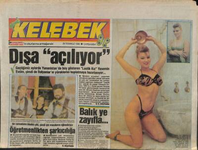Hürriyet Gazetesi Kelebek Eki 25 Temmuz 1990 - Bondun Kızı Erkek Çıktı... GZ90314 - 1