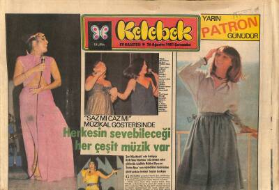 Hürriyet Gazetesi Kelebek Eki 26 Ağustos 1981 - Hülya Sözer İki Ay Önce Galası Yapılan Filme Ekimde Başlıyor GZ118103 - 1