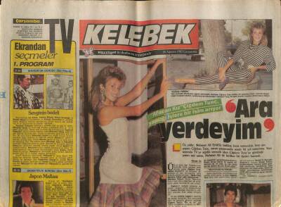 Hürriyet Gazetesi Kelebek Eki 26 Ağustos 1987 - Afacan Kız Çiğdem Tunç Yaptığı İşlere Bir İsim Arıyor GZ94145 - 1