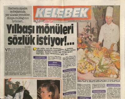 Hürriyet Gazetesi Kelebek Eki 26 Aralık 1988 - Yılbaşı Mönüleri Sözlük İstiyor !... GZ82823 - 1