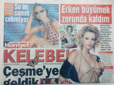 Hürriyet Gazetesi Kelebek Eki 26 Ekim 2005 - Gamze ÖzçelikErken Büyümek Zorunda Kaldım GZ46933 - 1