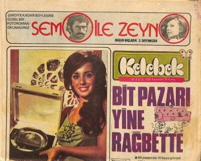 Hürriyet Gazetesi Kelebek Eki 26 Eylül 1974 - Füsun Önal Merdiven Altından Geçmem GZ115188 - 1