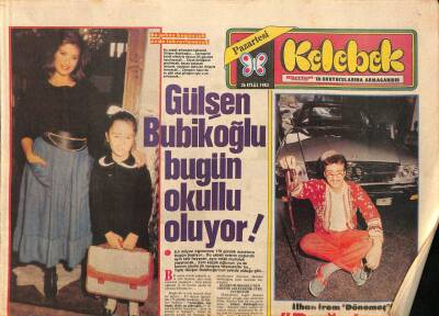 Hürriyet Gazetesi Kelebek Eki 26 Eylül 1983 - Gülşen Bubikoğlu Bugün Okullu Oluyor ! - İlhan İrem Dönemeçte GZ92086 - 1