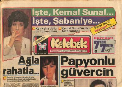 Hürriyet Gazetesi Kelebek Eki 26 Eylül 1984 - Bu Güzel Bacaklar Tehlikede * Sophia Loren GZ114088 - 1