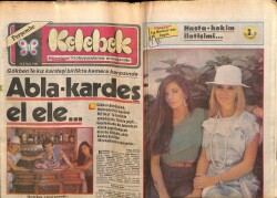 Hürriyet Gazetesi Kelebek Eki 26 Eylül 1985 - Gökbenle Kız Kardeşi Birlikte Kamera Karşısında GZ63777 - 1