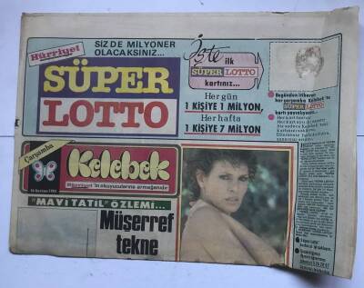 Hürriyet Gazetesi Kelebek Eki 26 Haziran 1985 - Müşerref Akay Tekne Peşinde GZ8619 - 1