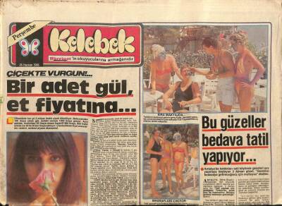 Hürriyet Gazetesi Kelebek Eki 26 Haziran 1986 - Füsun Önal , Gençliğini Yaşadı... GZ90537 - 1