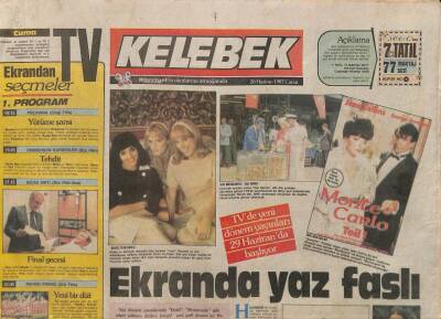 Hürriyet Gazetesi Kelebek Eki 26 Haziran 1987 - Asım Ekren Ve Güngör Bayrak, Ahmet Özhan Ve Sibel Turnagöl GZ91812 - 1