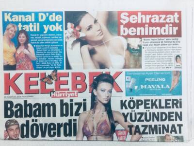 Hürriyet Gazetesi Kelebek Eki 26 Haziran 2006 - Tarkan Babam Bizi Döverdi, Köpekleri Yüzünden Tazminat GZ40932 - 1
