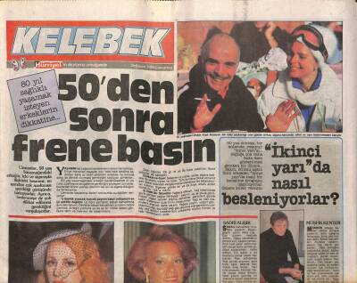 Hürriyet Gazetesi Kelebek Eki 26 Kasım 1988 - Hülya Koçyiğit Cahideye Küskün GZ82765 - 1