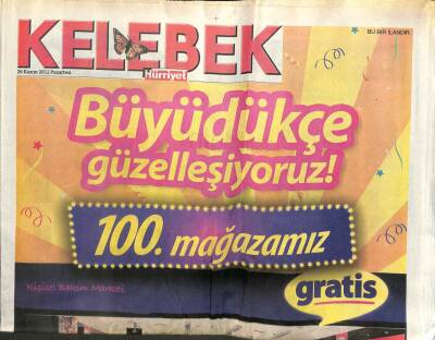 Hürriyet Gazetesi Kelebek Eki 26 Kasım 2012 - Tugayın Oğlu, İşler Güçlerin Yeni Güzeli GZ107241 - 1