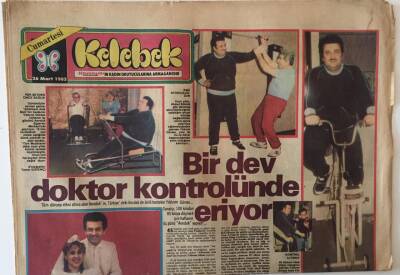 Hürriyet Gazetesi Kelebek Eki 26 Mart 1983 - Yıldırım Gürse Aerobik İle Zayıflıyor GZ22060 - 1