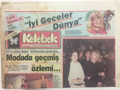 Hürriyet Gazetesi Kelebek Eki 26 Mart 1986 - Bayan Dalan Ve Ajda GZ50548 - 1