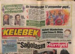Hürriyet Gazetesi Kelebek Eki 26 Mart 1990 - Hamile Seda Sayana Evlilik İzni GZ61813 - 1