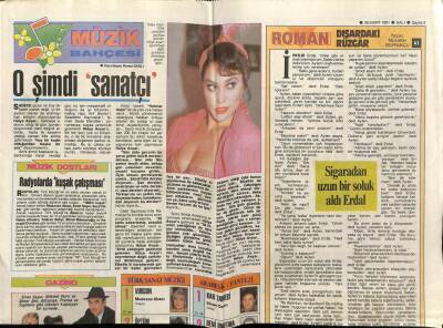 Hürriyet Gazetesi Kelebek Eki 26 Mart 1991 - Hülya Avşar,O Şimdi Sanatçı GZ78338 - 1